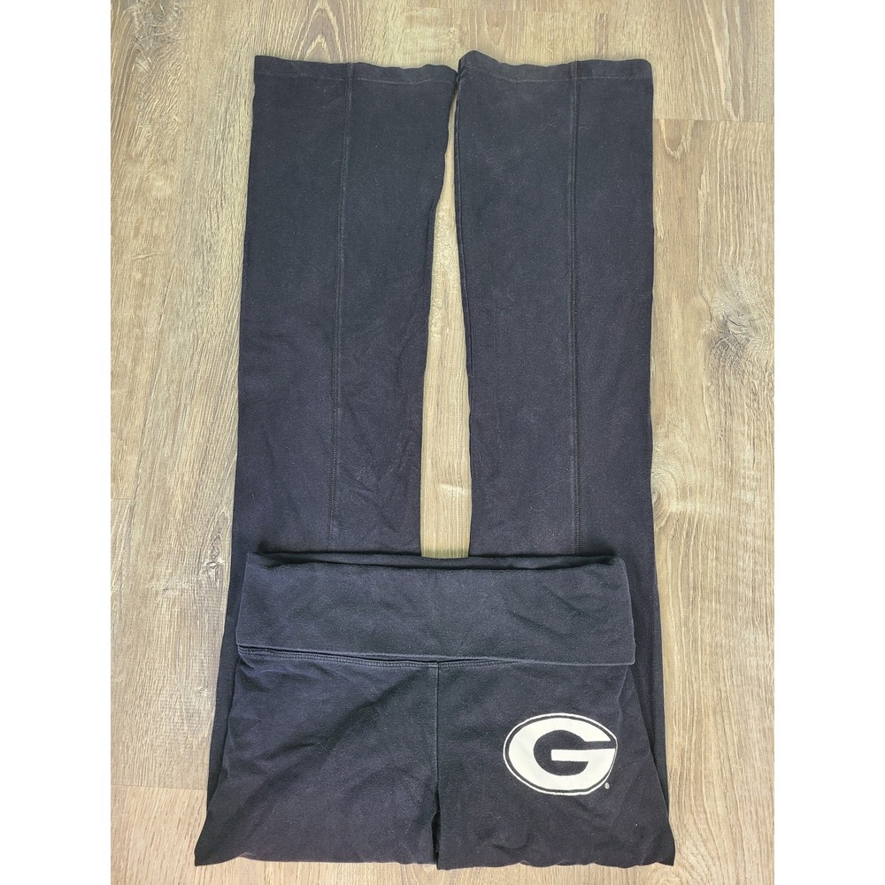 Y2K PINK Victoria's Secret Sz XS Foldover Flare Yoga Leggings I Love Georgia